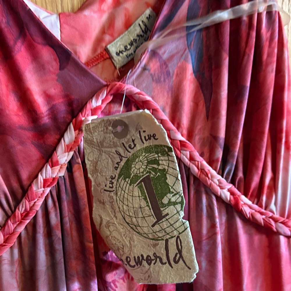 ONE WORLD Pink and Purple Maxi Dress - Picture 2 of 4